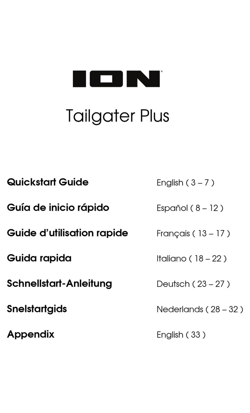 ION Tailgater Plus quick start guide