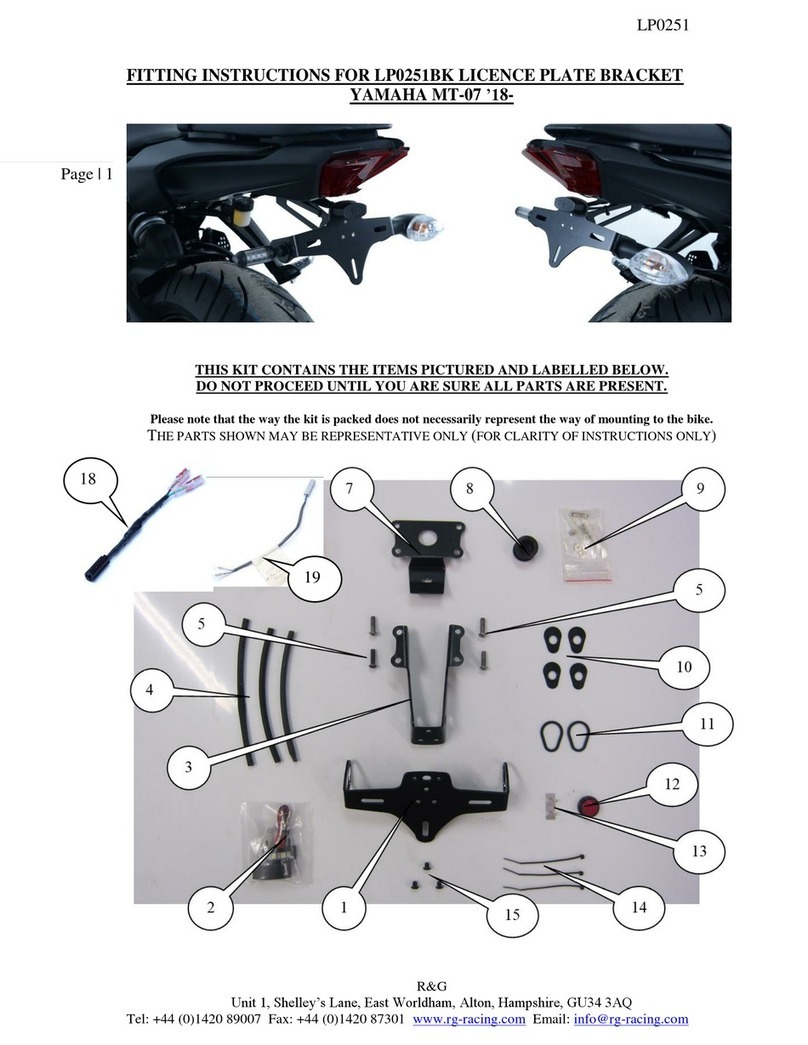 R&G LP0251BK Fitting instructions
