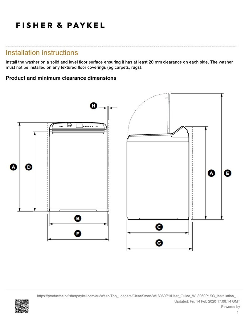 Fisher & Paykel CleanSmart WL8060P User manual Fisher & Paykel CleanSmart WL8060P User manual