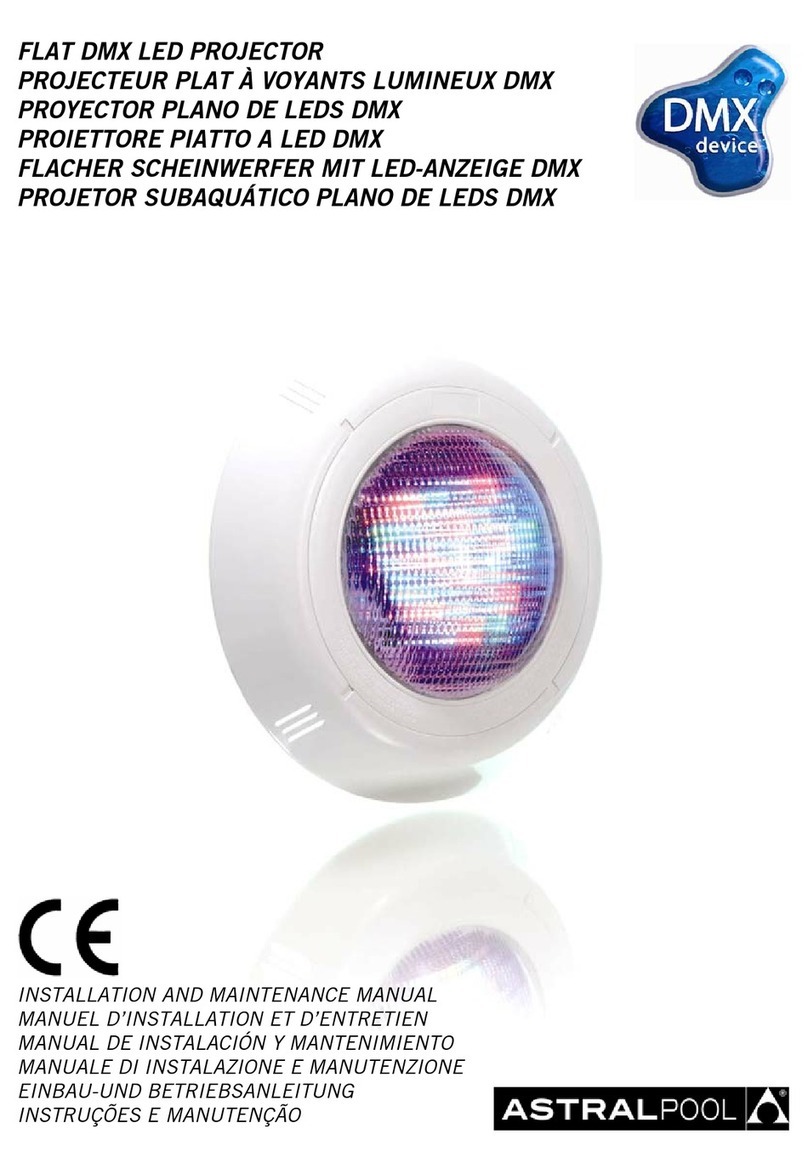 Astral Pool DMX 41127 Installation and maintenance manual