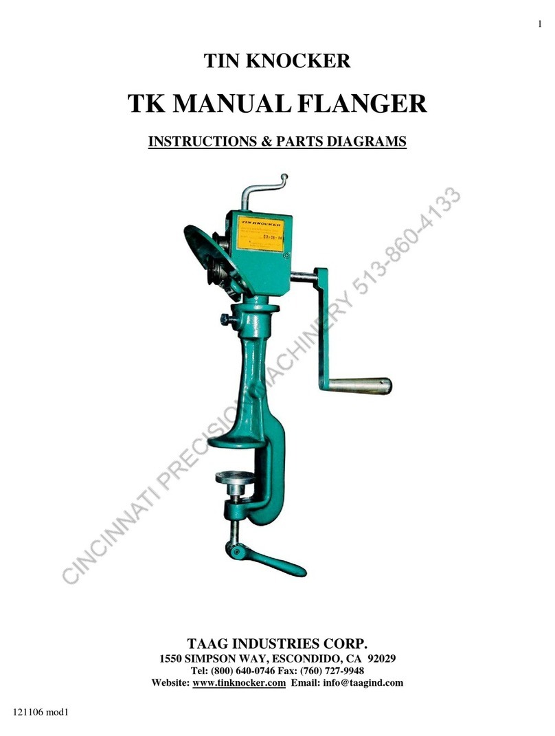 TAAG TIN KNOCKER Instructions & parts diagrams