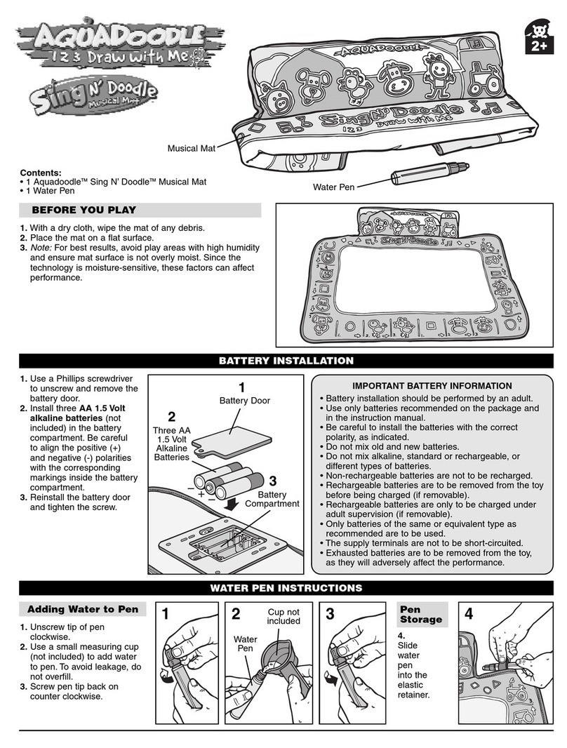 Spinmaster AQUADOODLE 1 2 3 Draw with Me Sing N' Doodle User manual Spinmaster AQUADOODLE 1 2 3 Draw with Me Sing N' Doodle User manual