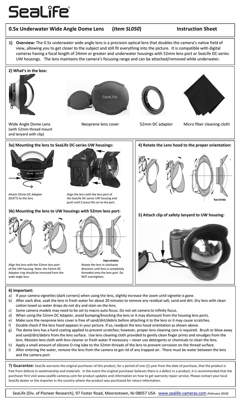 Sealife SL050 instruction sheet
