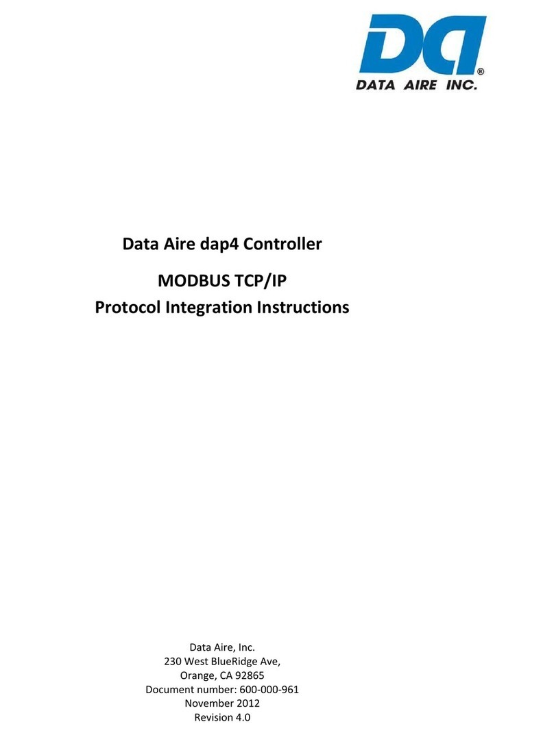 Data Aire dap4 touch User manual