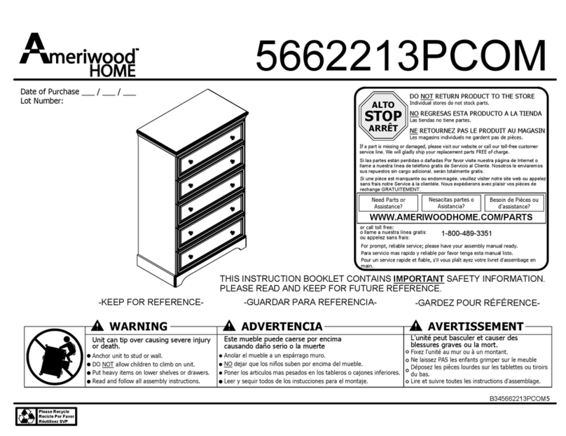 Ameriwood HOME 5662213PCOM Instruction booklet