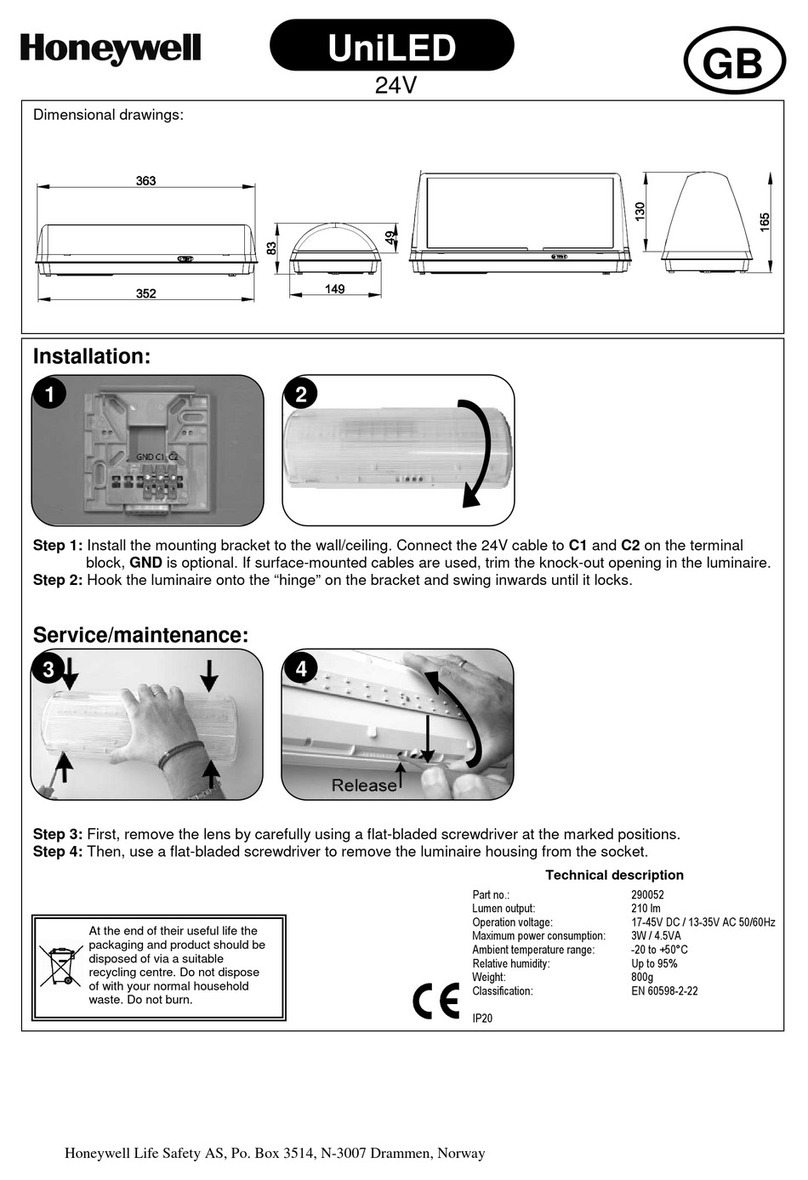 Honeywell UniLED quick start guide