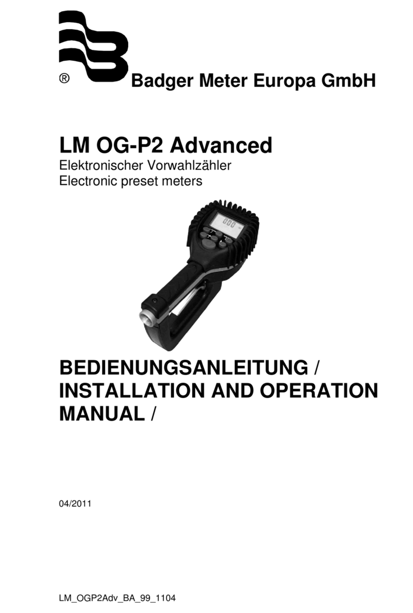 Badger Meter LM-OG-P2 Advanced User manual
