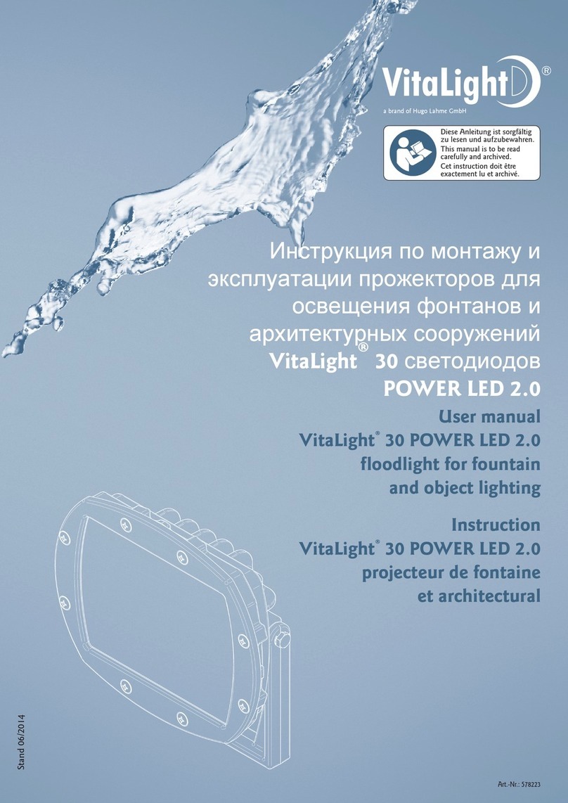 Hugo Lahme VitaLight 30 Power LED 2.0 User manual