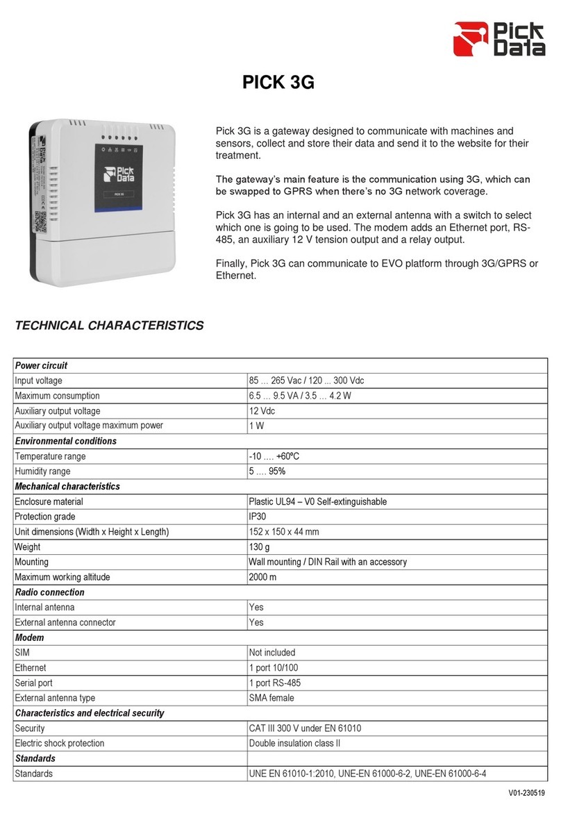 PickData Pick 3G quick start guide