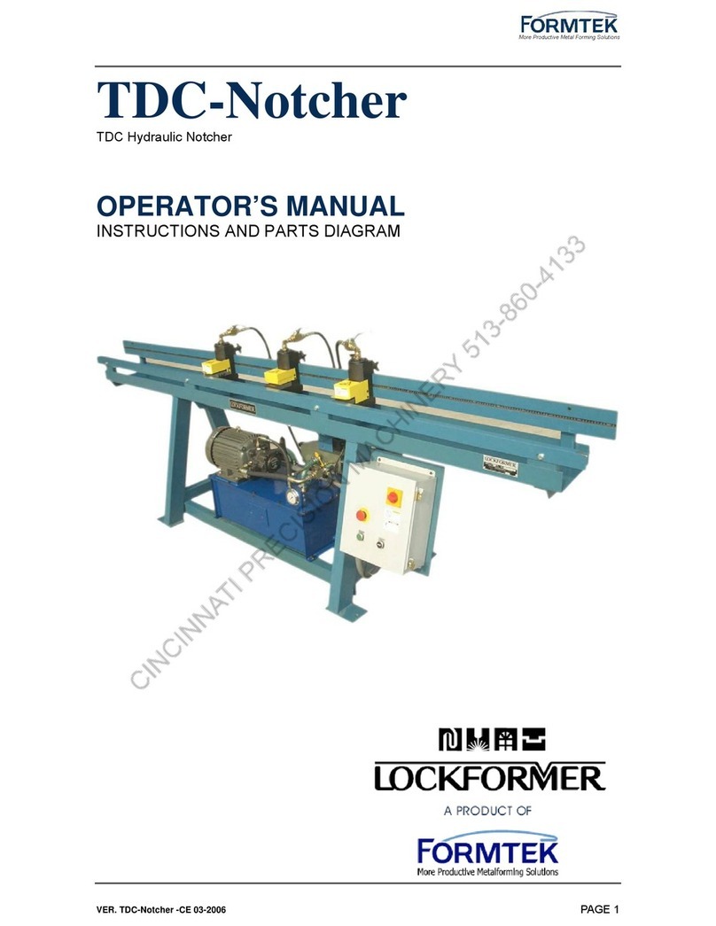 FORMTEK Lockformer TDC-Notcher Operator's manual