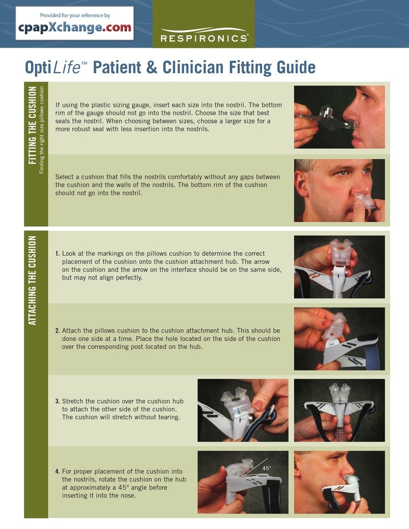 Respironics OptiLife patient fitting guide