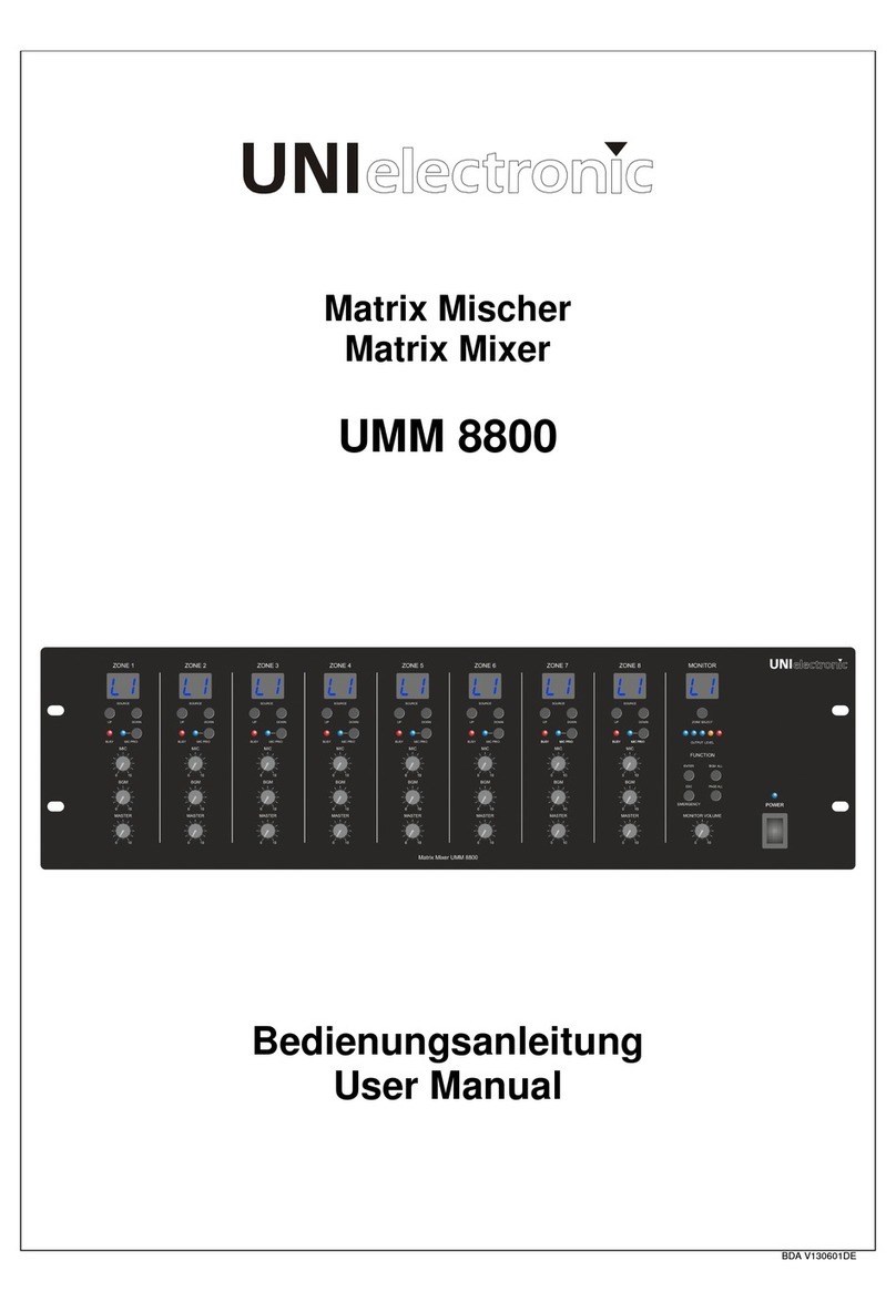 UNI electronic UMM 8800 user manual