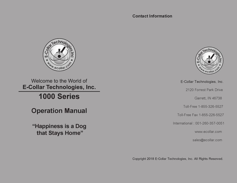 E-Collar Technologies 1000 Series Operation manual