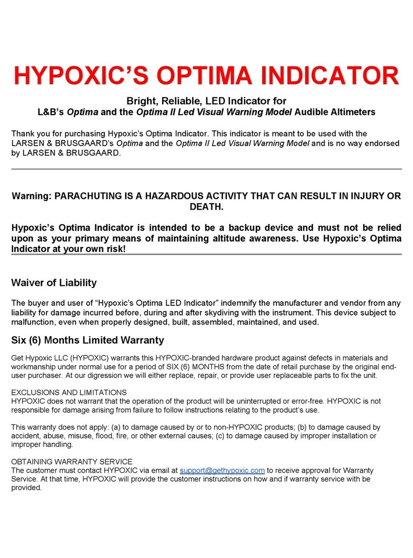 Hypoxic Optima User manual