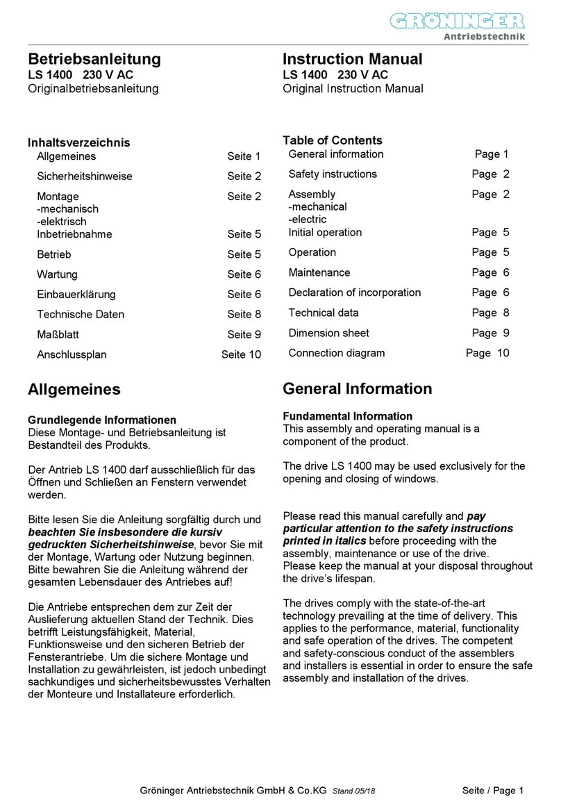 GRÖNINGER LS 1400 instruction manual