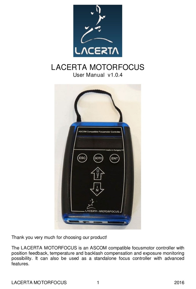 ASCOM LACERTA MOTORFOCUS User manual