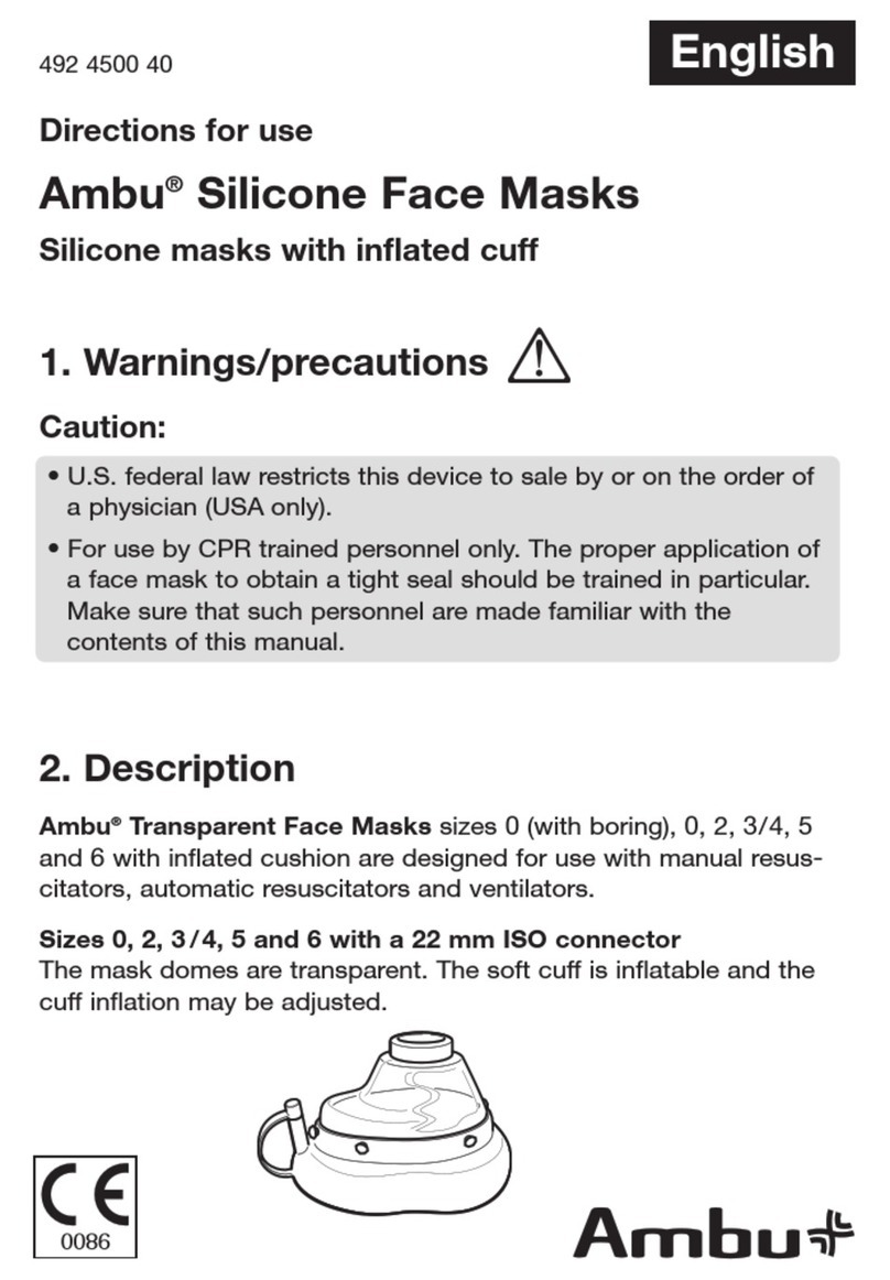 Ambu Silicone Face Masks Directions for use
