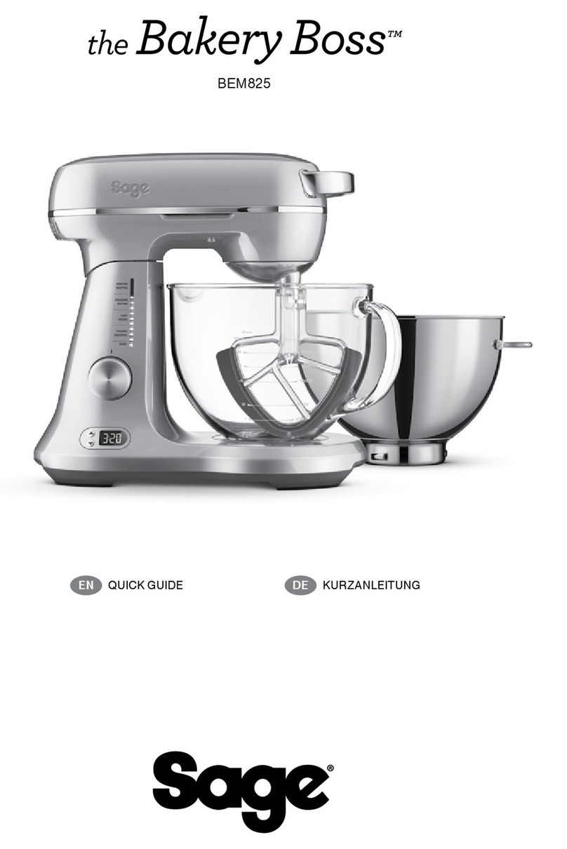 Sage Bakery Boss BEM825 quick guide