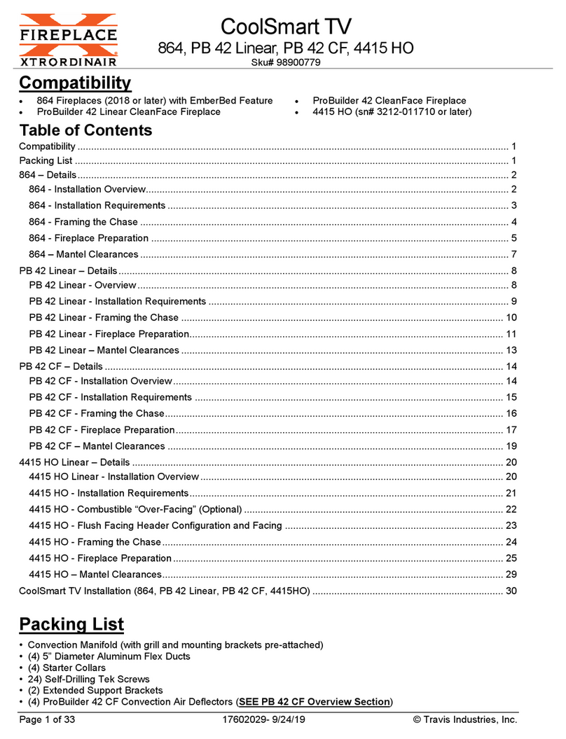 FireplaceXtrordinair CoolSmart TV manual FireplaceXtrordinair CoolSmart TV manual