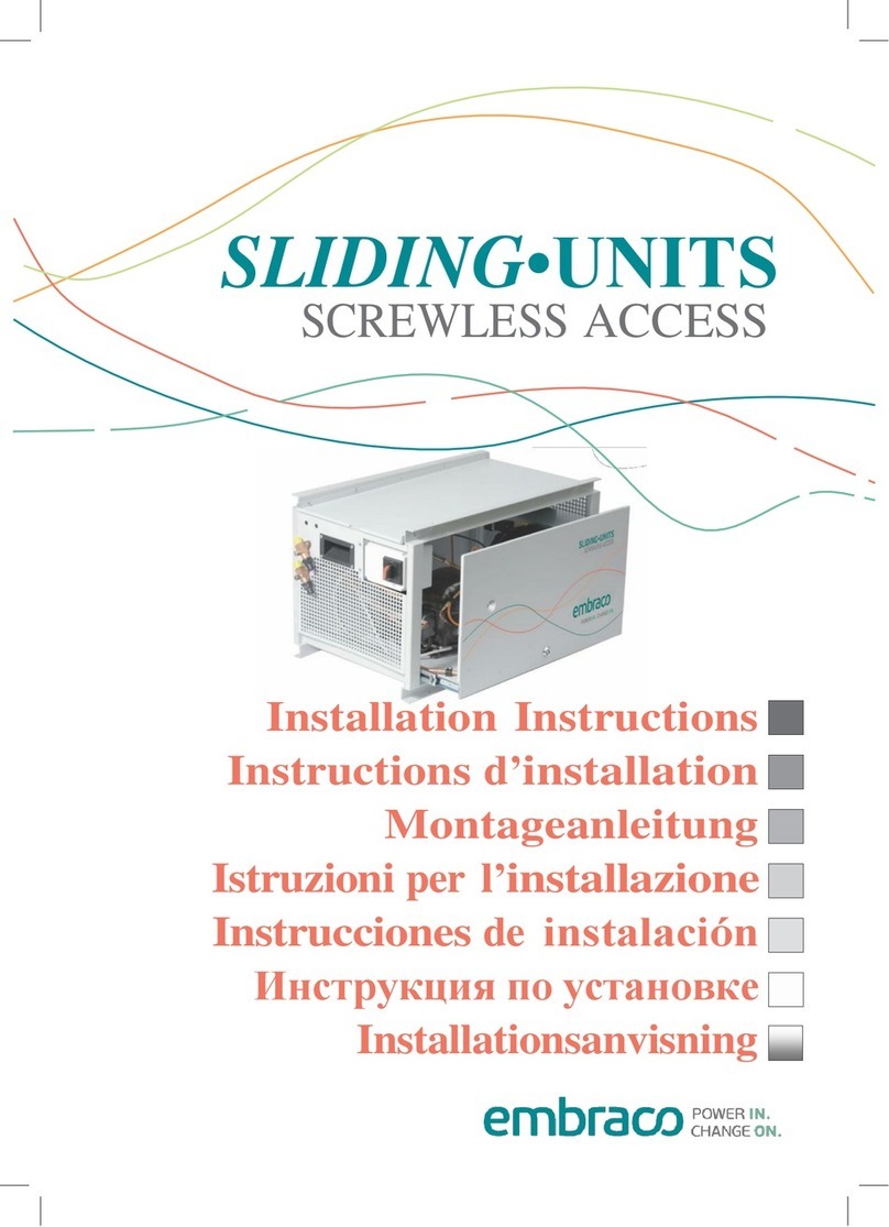 Embraco Sliding unit Series User manual
