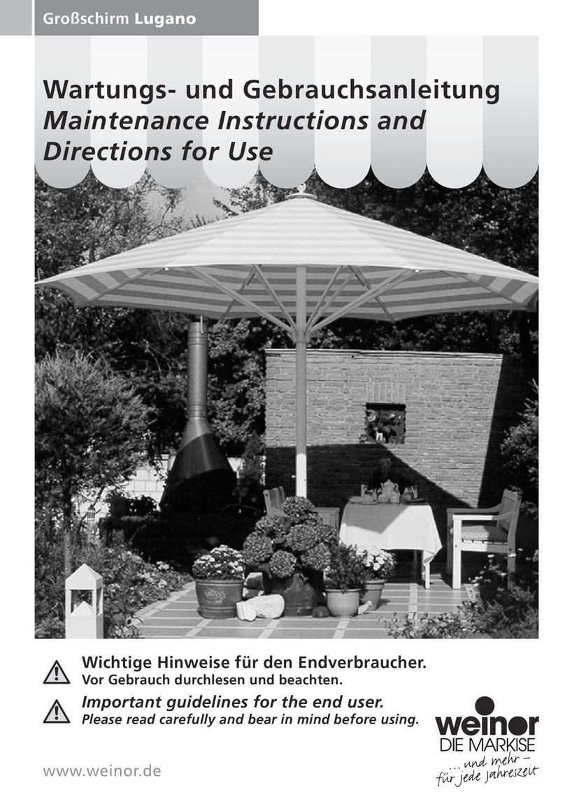 weinor Großschirm Lugano Series Maintenance instructions and directions for use