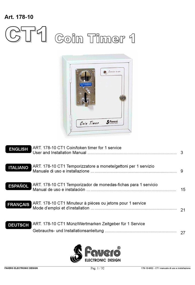 Favero Coin Timer 1 Operating manual