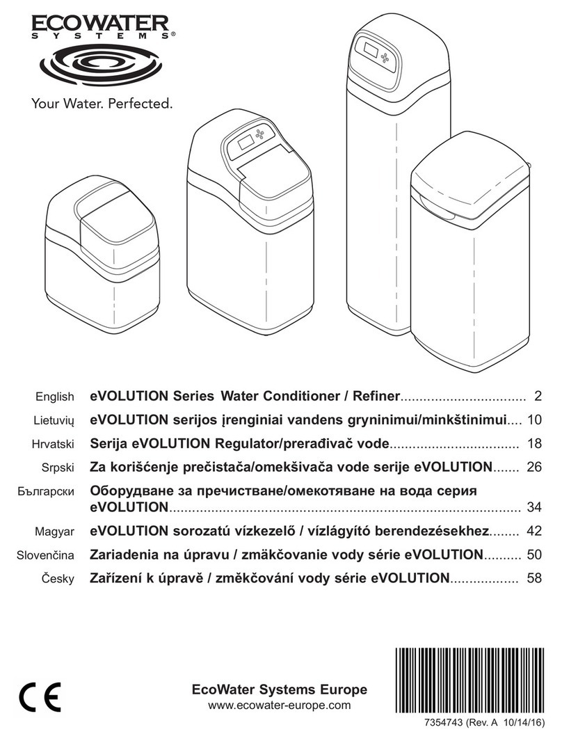 EcoWater eVOLUTION Series instructions EcoWater eVOLUTION Series instructions