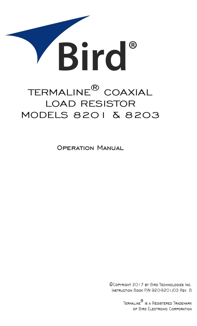 BIRD TERMALINE 8201 Operation manual