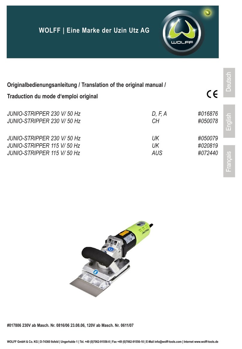 WOLFF JUNIO-STRIPPEr Repair manual
