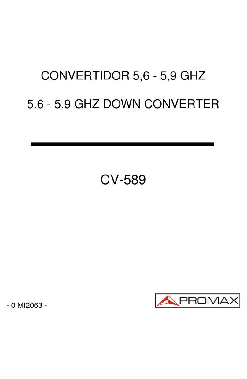 Promax CV-589 User manual