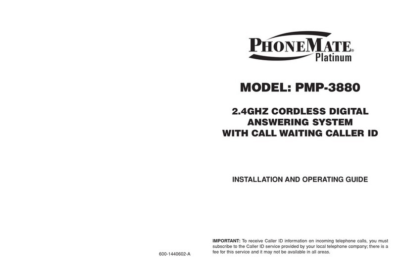 PhoneMate Platinum PMP-3880 Installation and operating guide PhoneMate Platinum PMP-3880 Installation and operating guide