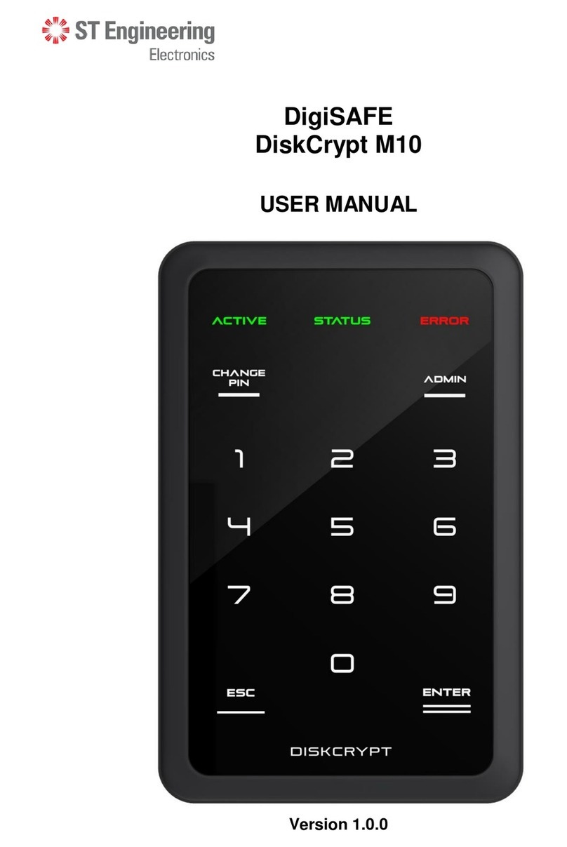 ST Engineering Electronics DigiSAFE DiskCrypt M10 User manual