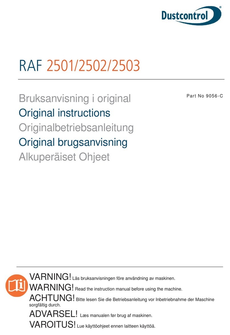 Dustcontrol RAF 2501 Original instructions