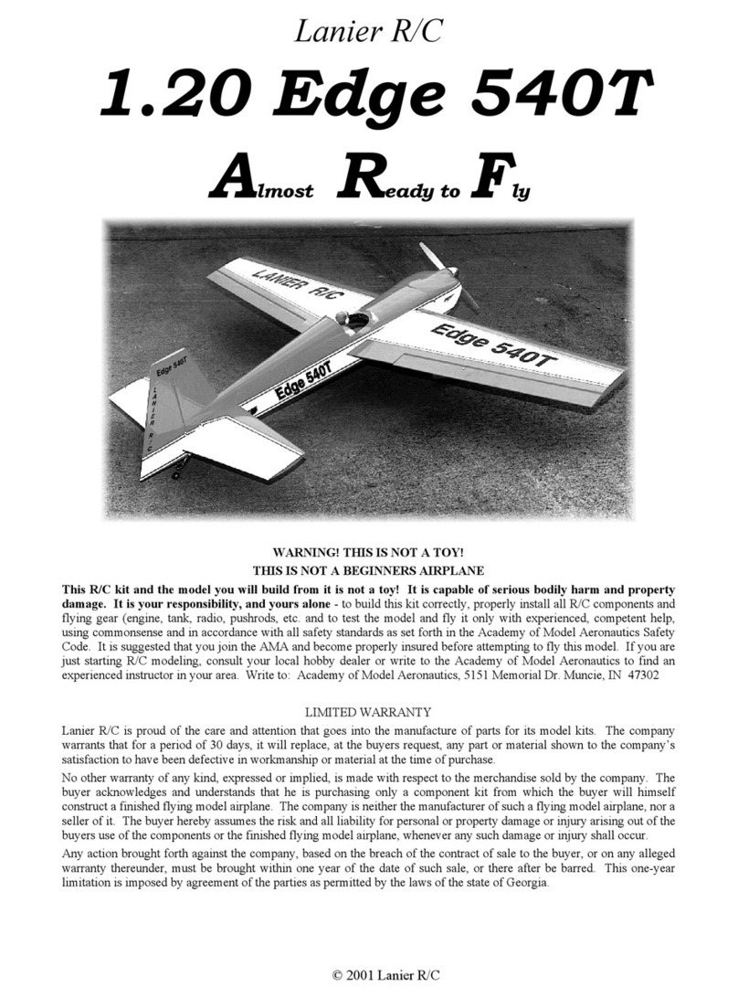 Lanier R/C MARINER 40 MK II ARF User manual Lanier R/C MARINER 40 MK II ARF User manual