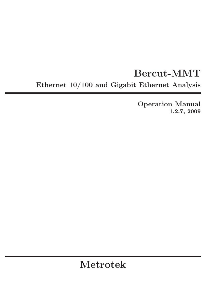 metrotek Bercut-MMT Operation manual