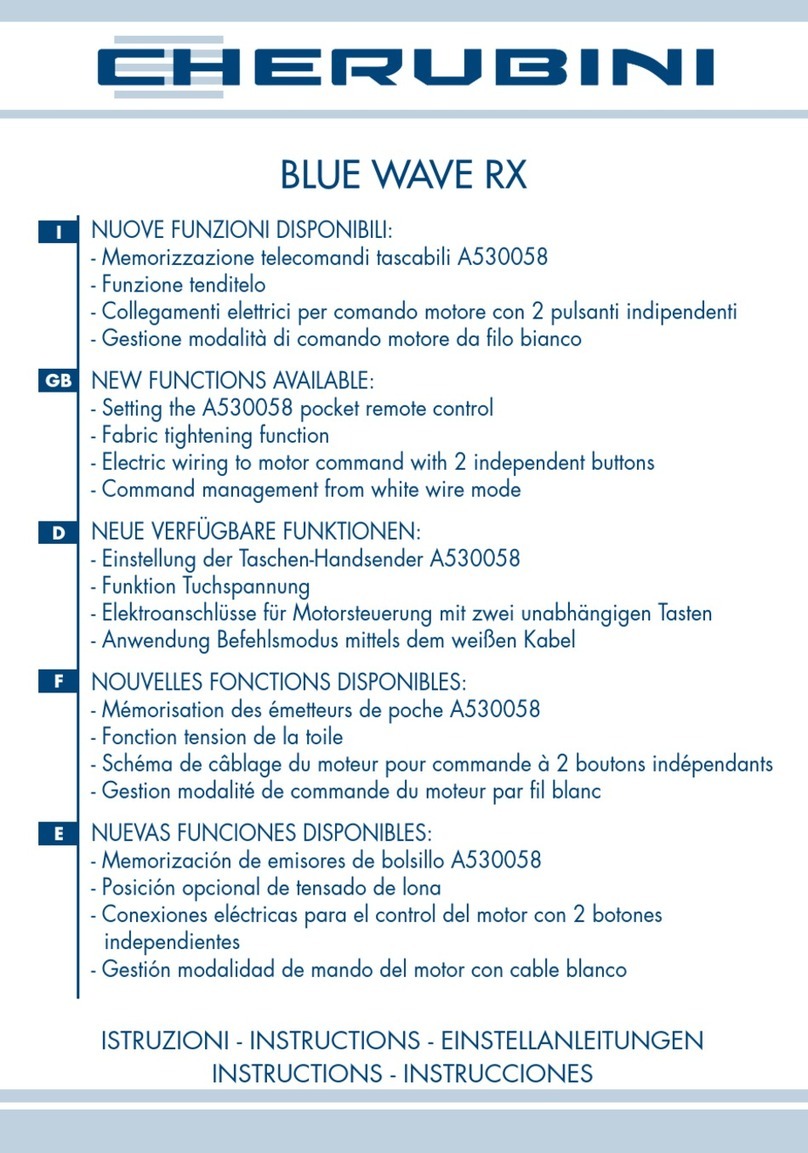 CHERUBINI BLUE WAVE RX instructions