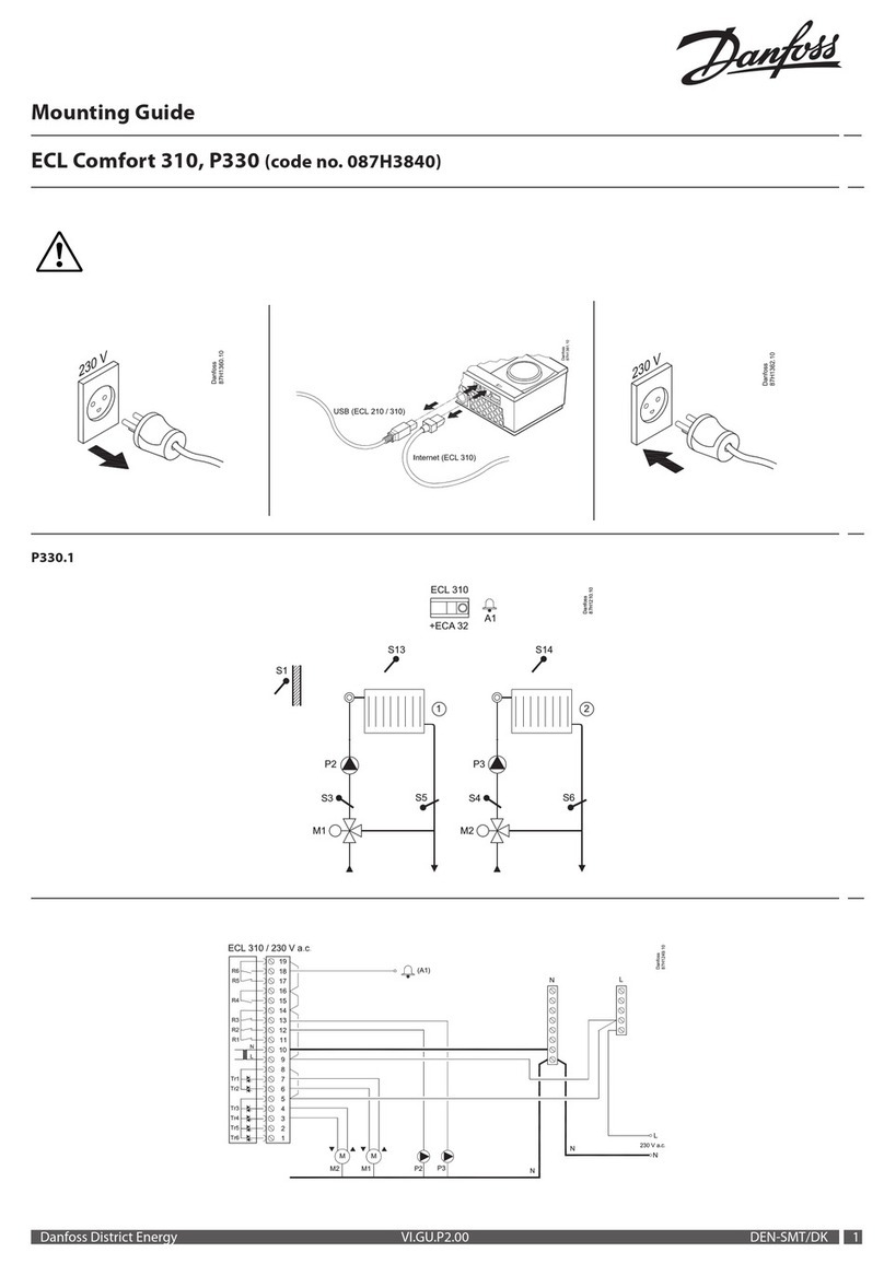 Danfoss ECL Comfort 310 Installation instructions manual Danfoss ECL Comfort 310 Installation instructions manual