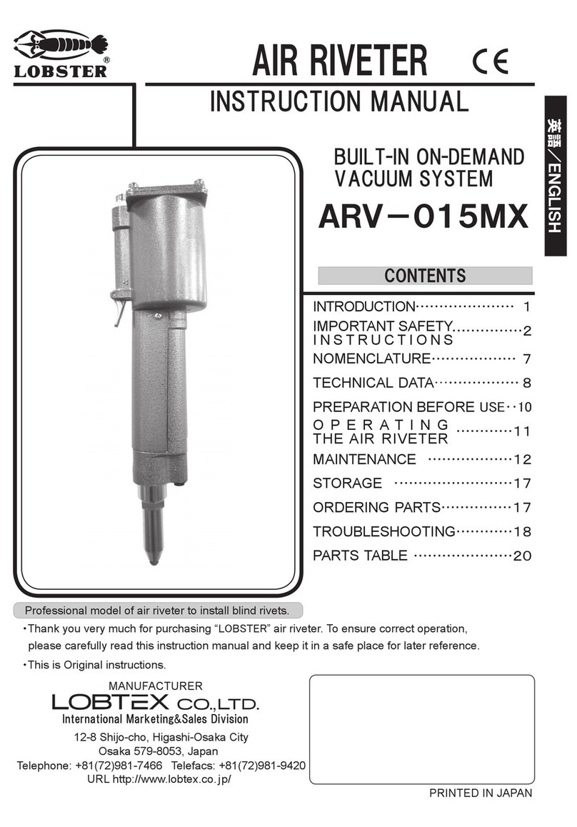 LOBSTER ARV-015MX instruction manual