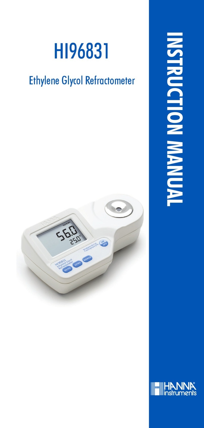 Hanna Instruments HI 96831 instruction manual