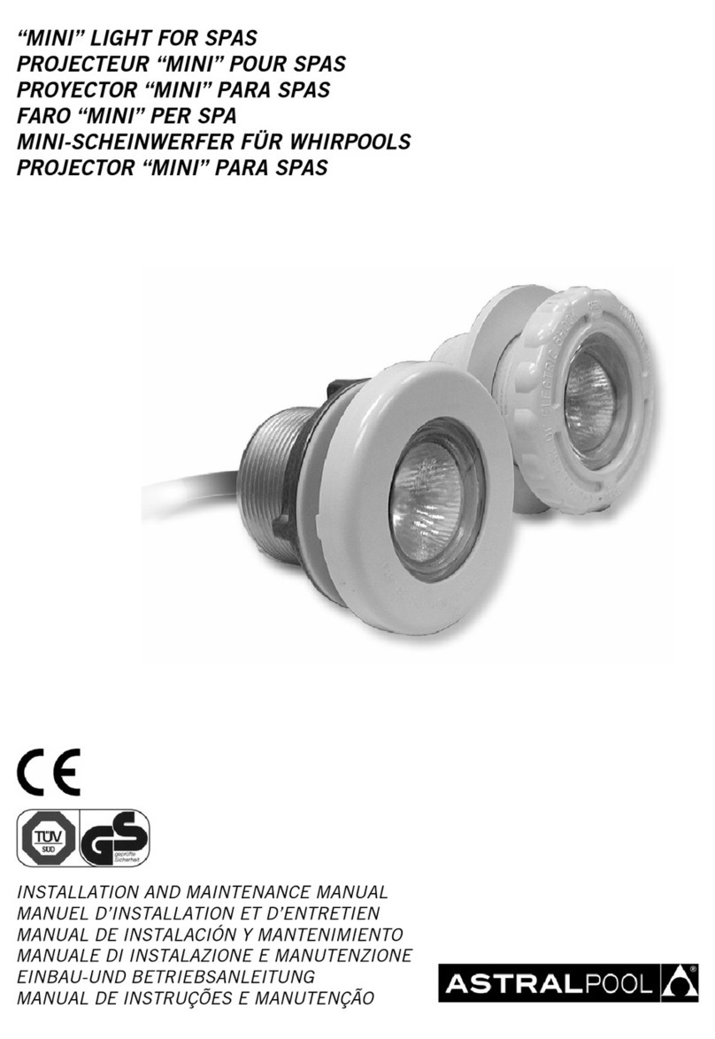 Astral Pool 33709 MINI” LIGHT FOR SPAS PROJECTEUR “MINI” POUR SPAS PROYECTOR “MINI” PARA SPAS FARO “MINI” PER SPA MIN Astral Pool 33709 MINI” LIGHT FOR SPAS PROJECTEUR “MINI” POUR SPAS PROYECTOR “MINI” PARA SPAS FARO “MINI” PER SPA MIN