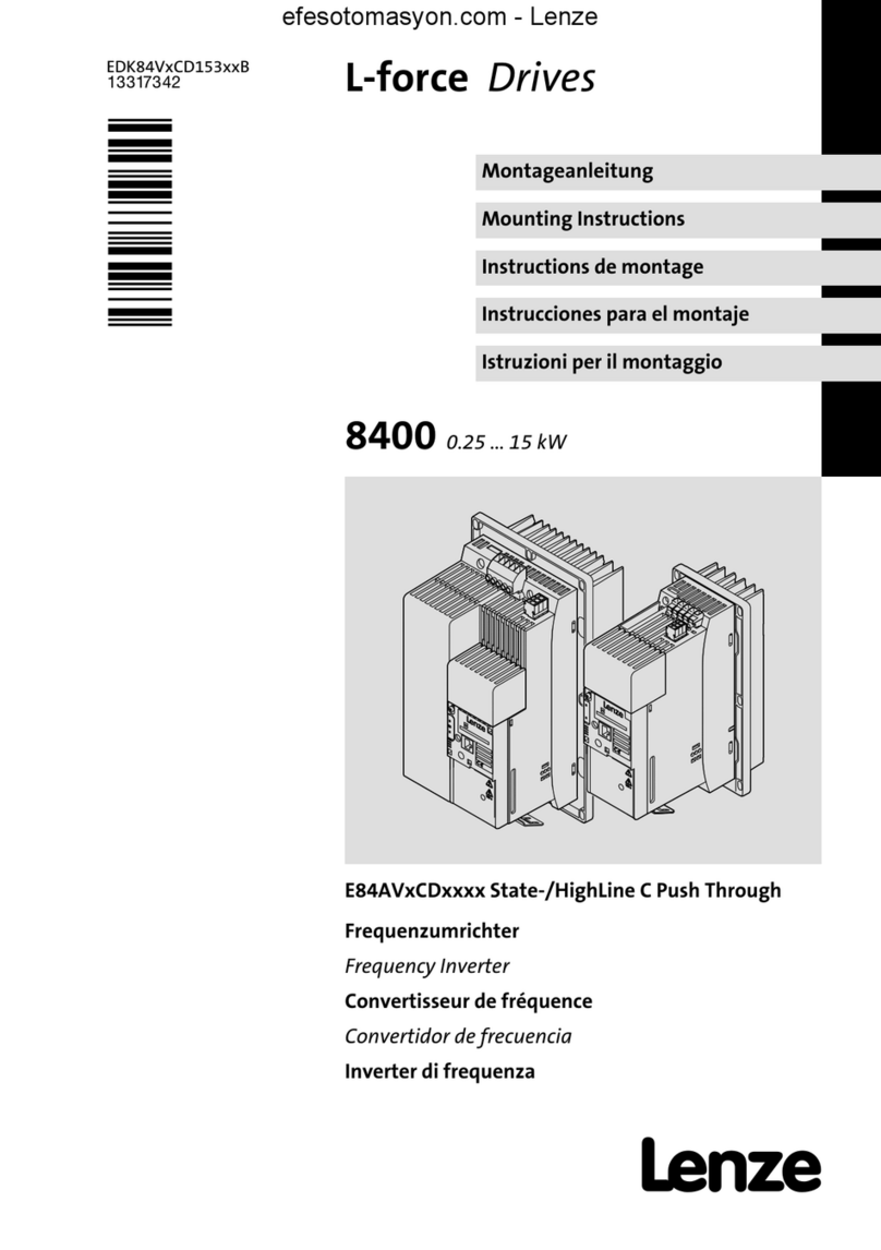 Lenze L-force 8400 HighLine C Push Through Series User manual