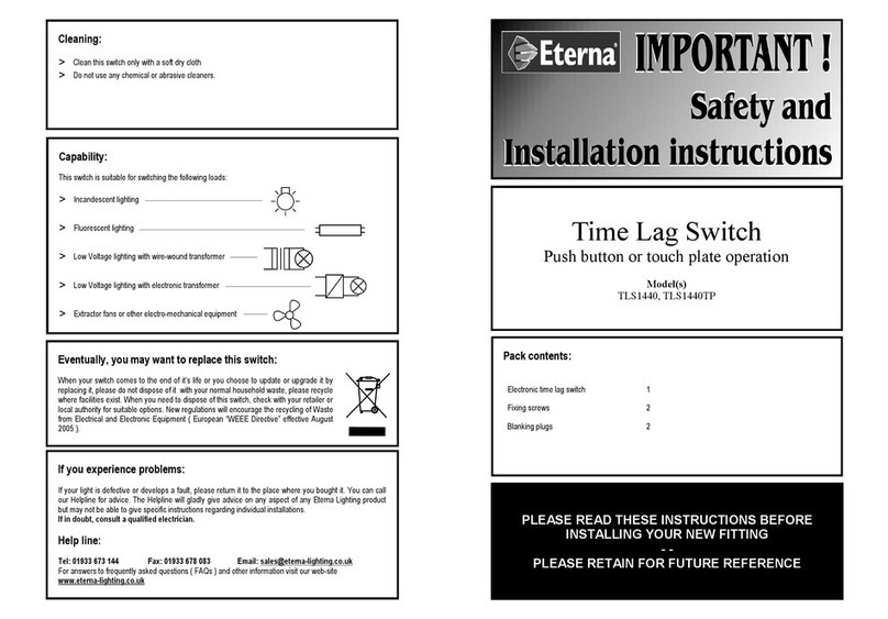 Eterna TLS1440TP Safety and installation instructions