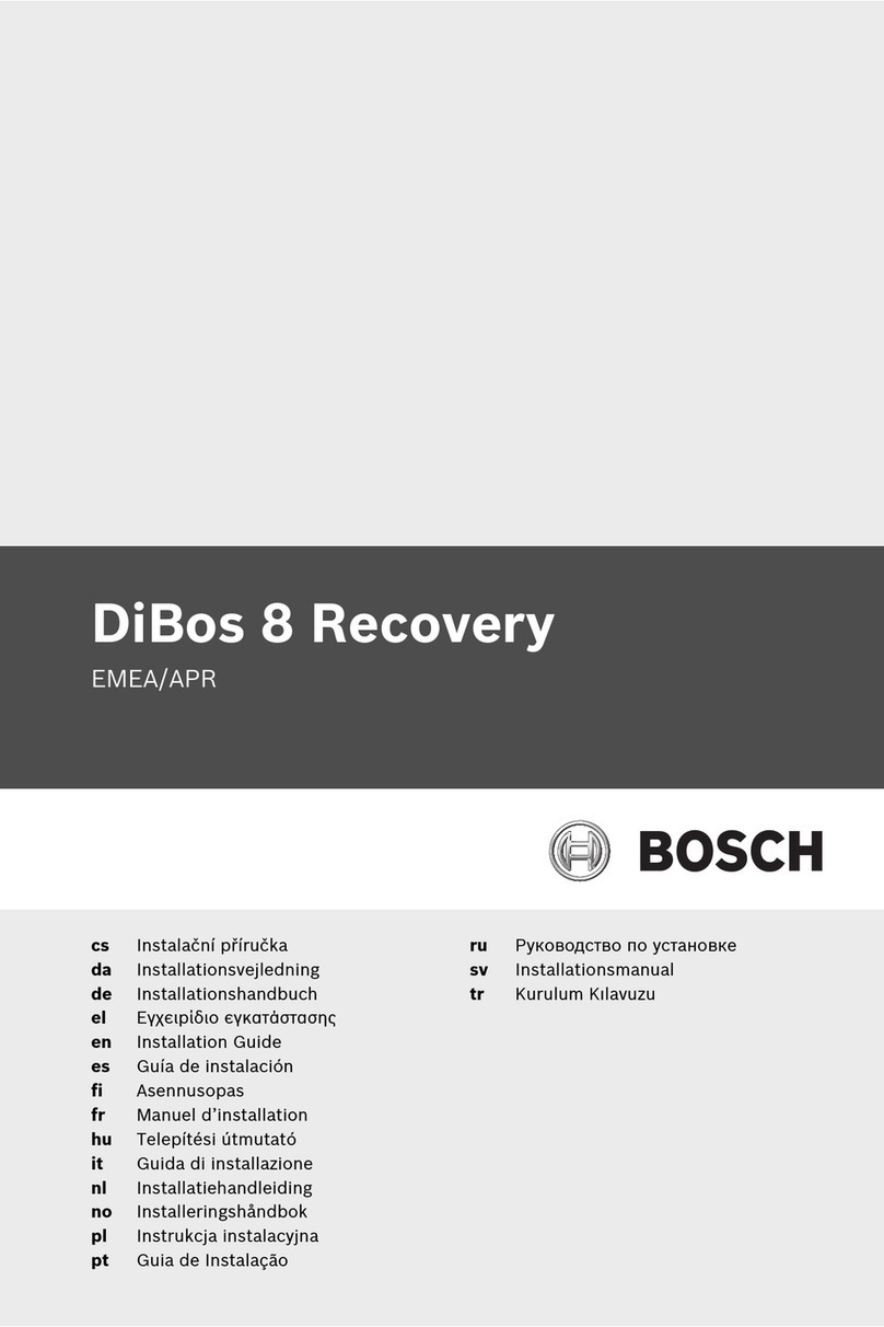 Bosch DiBos 8 Recovery User manual