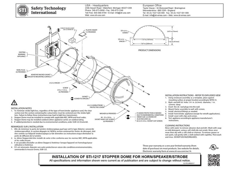 STI STI-1215 User manual