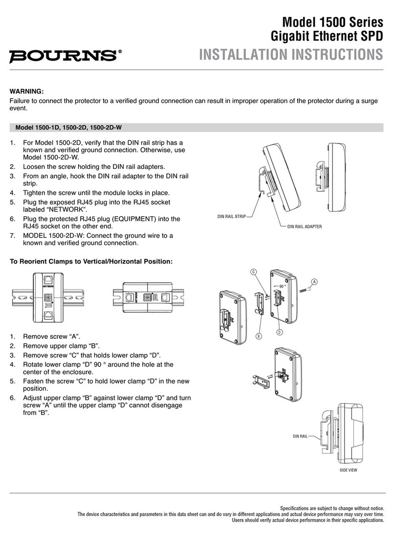 Bourns 1500 Series installation instructions