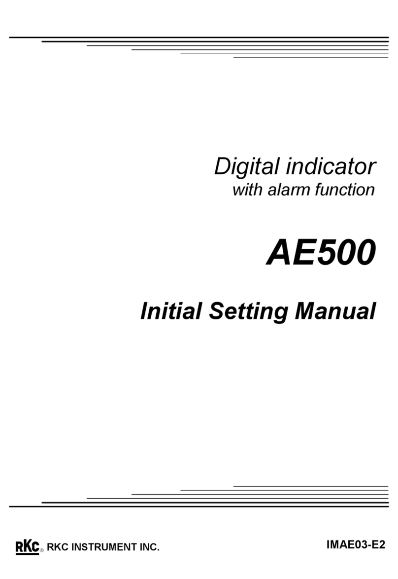 RKC INSTRUMENT AE500 INITIAL SETTING MANUAL