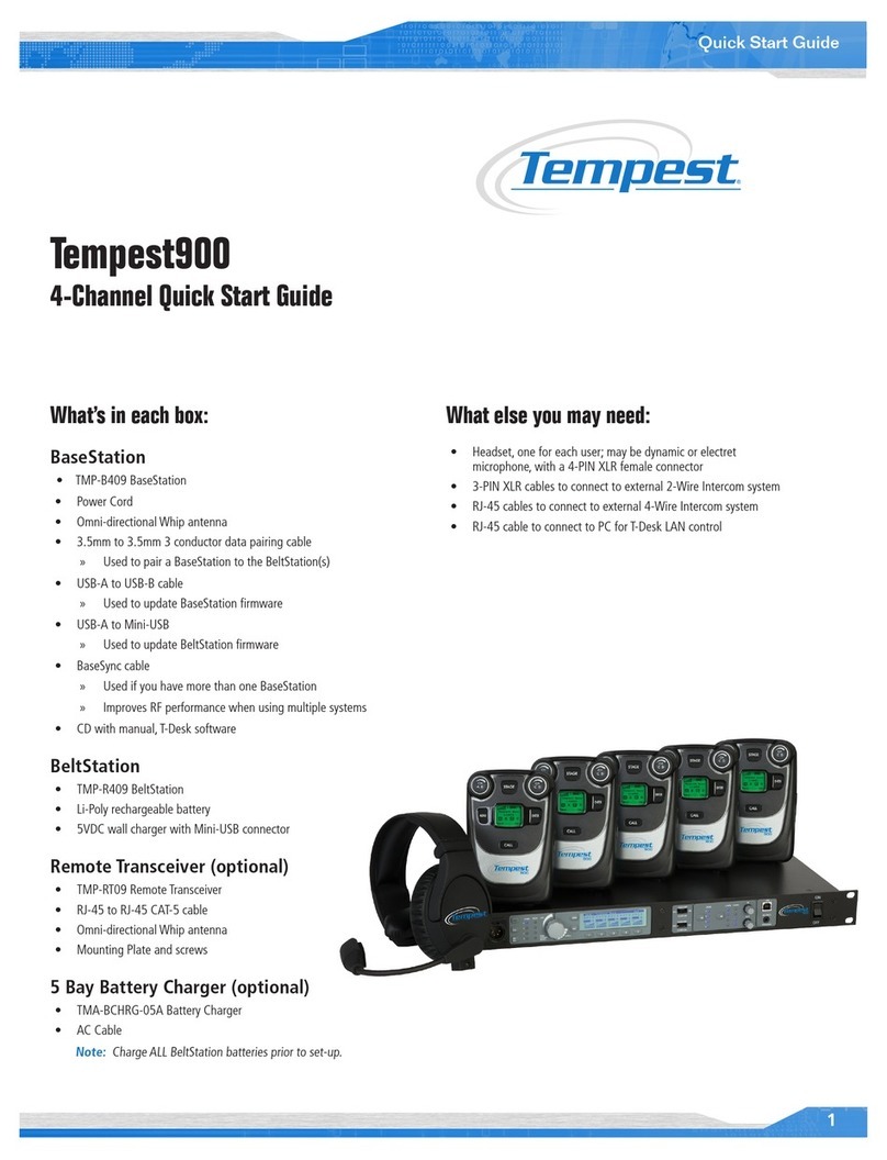 Tempest 900 quick start guide