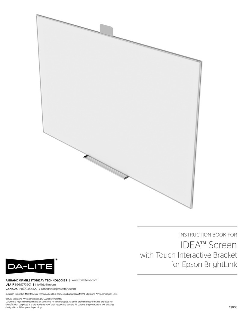 Milestone Da-Lite IDEA Screen Instruction book