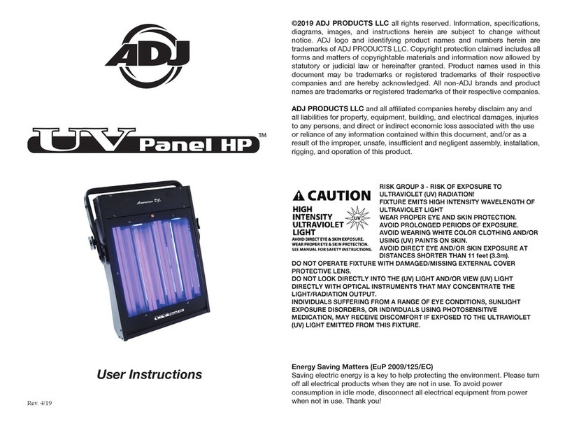 ADJ UV Panel HP User manual