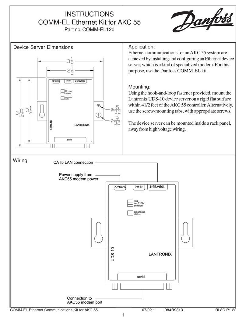 Danfoss COMM-EL120 instructions
